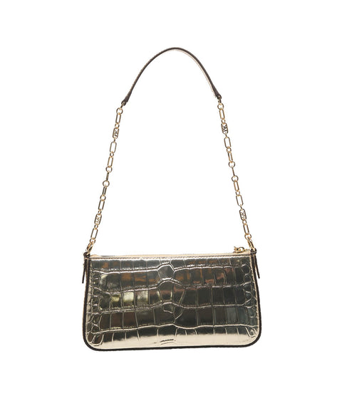 Borsa a spalla in croco 'Empire Medium' #oro