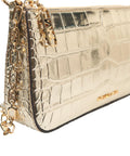 Borsa a spalla in croco 'Empire Medium' #oro