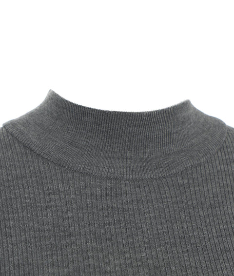 Abito in maglia misto merino #grigio