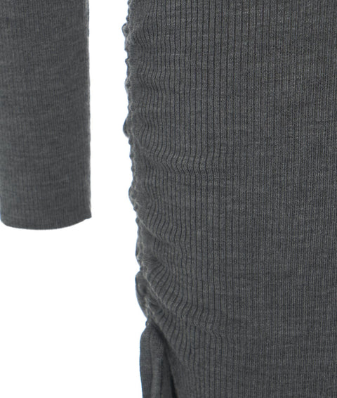 Abito in maglia misto merino #grigio