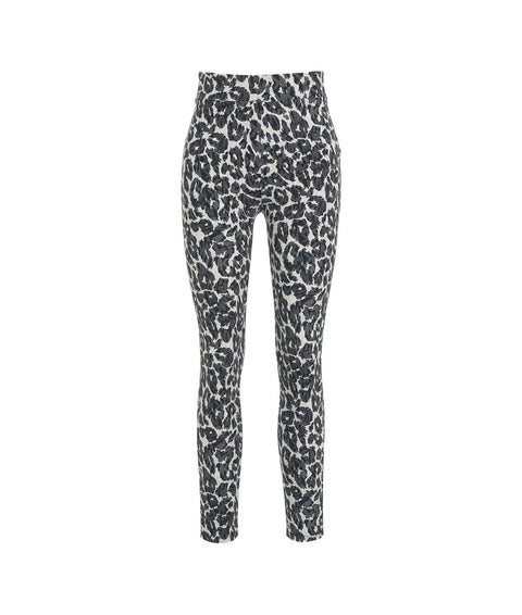 Leggings leopardati stretch #nero