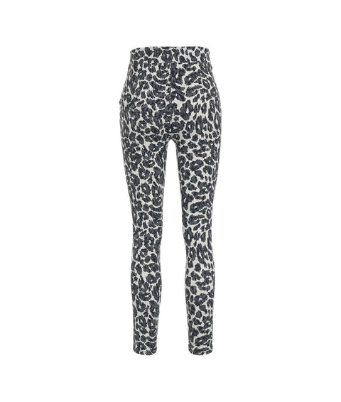 Leggings leopardati stretch #nero