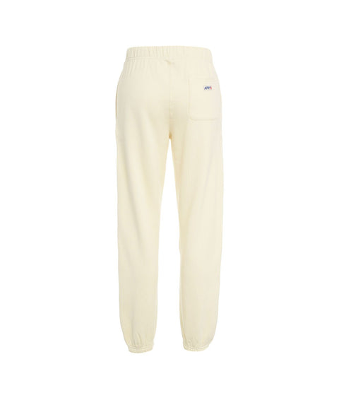 Pantaloni jogger con stampa logo #bianco