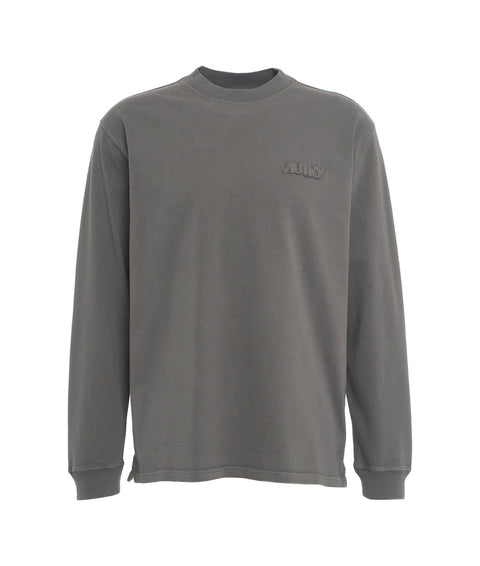 Sweatshirt con logo #grigio