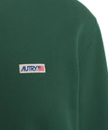 Felpa con etichetta con logo #verde