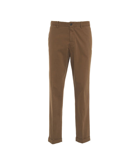 Pantaloni chino in misto modal #marrone