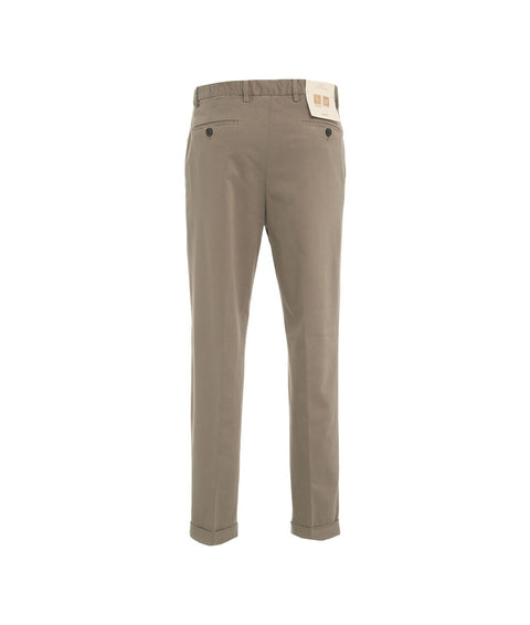 Pantaloni chino in misto modal #marrone