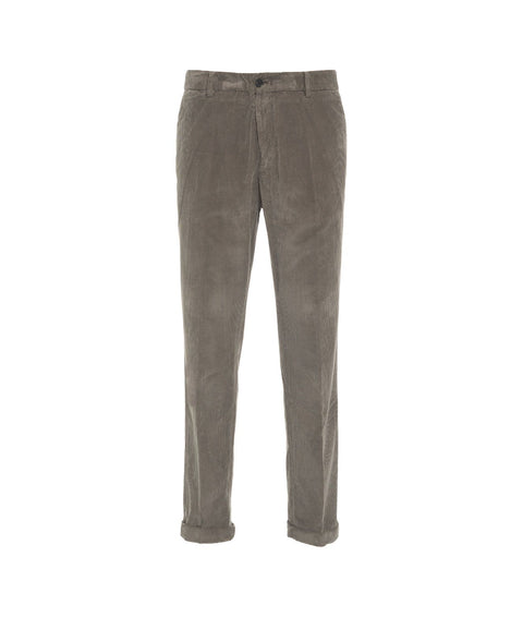 Pantaloni di velluto a coste in misto modal #grigio