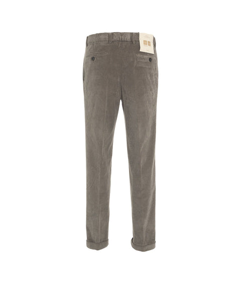 Pantaloni di velluto a coste in misto modal #grigio