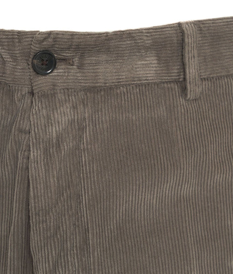 Pantaloni di velluto a coste in misto modal #grigio