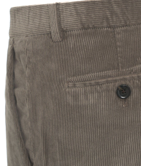 Pantaloni di velluto a coste in misto modal #grigio