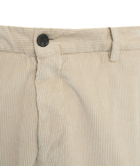 Pantaloni di velluto a coste in misto modal #bianco