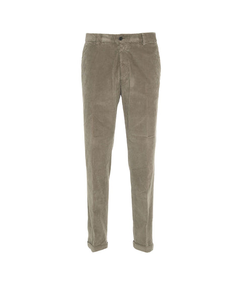 Pantaloni di velluto a coste in misto modal #grigio