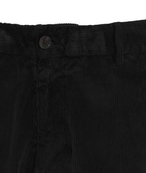 Pantaloni di velluto a coste in misto modal #nero