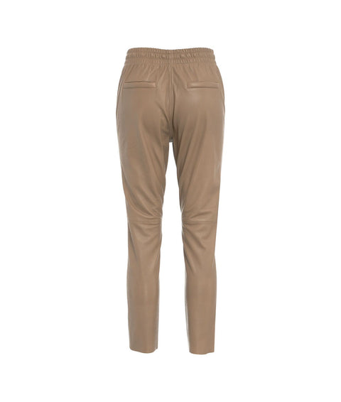 Pantalone in pelle 'Gift' #beige