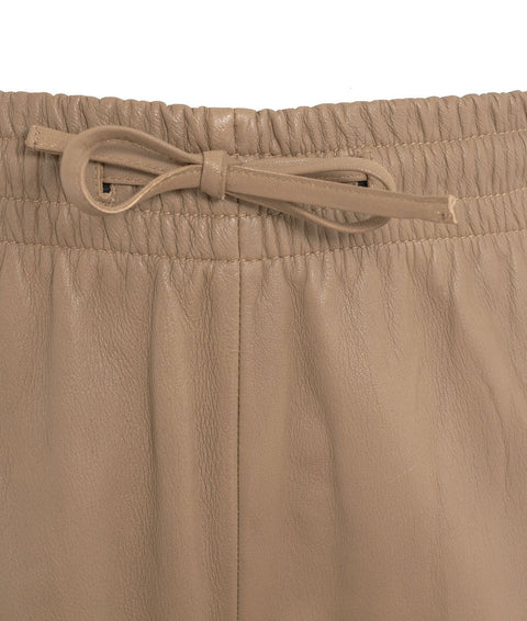 Pantalone in pelle 'Gift' #beige