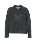 Giacca bomber in pelle #nero