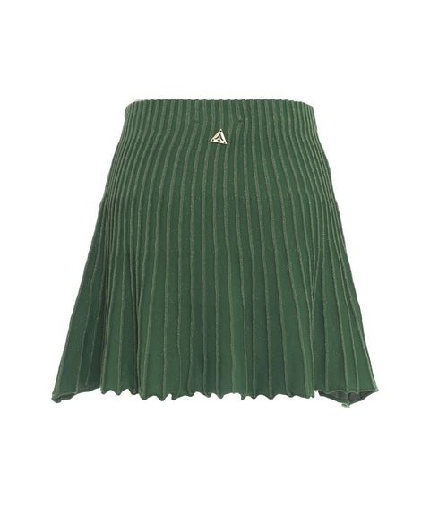 Minigonna svasata in maglia 'Vanisè' #verde