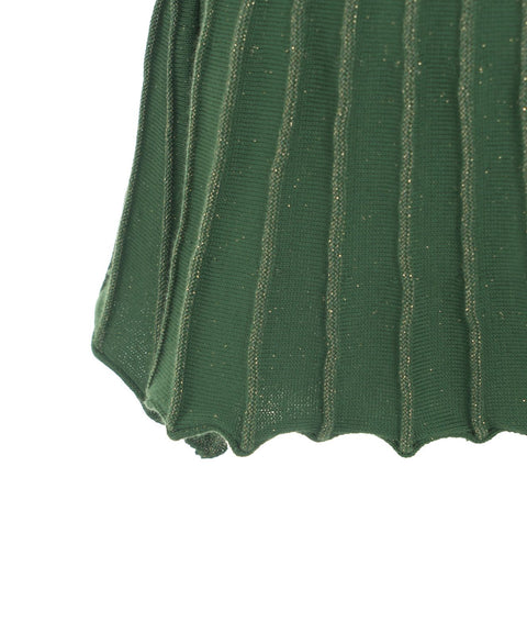 Minigonna svasata in maglia 'Vanisè' #verde