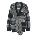 Cardigan a maglia con cintura in vita #nero