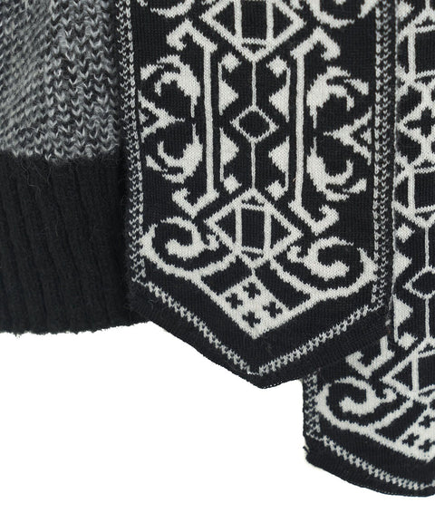 Cardigan a maglia con cintura in vita #nero