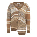 Maglione asimmetrico in misto lana #marrone