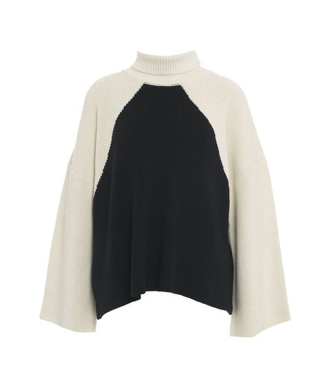 Maglione oversize con dolcevita #bianco