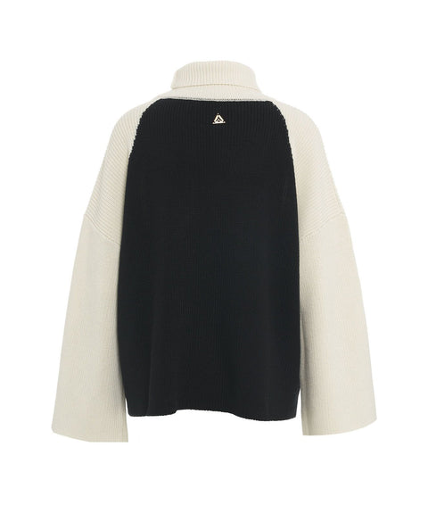 Maglione oversize con dolcevita #bianco