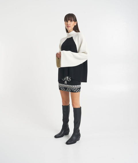 Maglione oversize con dolcevita #bianco