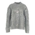 Maglione a maglia effetto metallizzato #argento