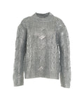 Maglione a maglia effetto metallizzato #argento