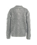 Maglione a maglia effetto metallizzato #argento