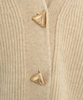 Cardigan a maglia in lana #beige