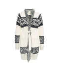 Cardigan in maglia con frange #bianco