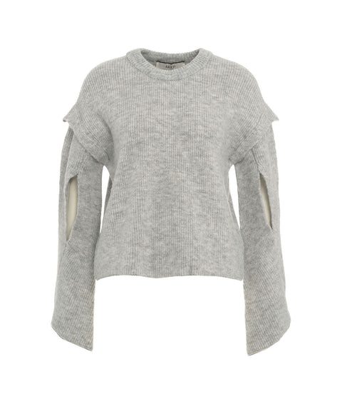 Maglione con cut outs sulle maniche #grigio