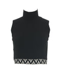 Cropped top con motivo jacquard #nero