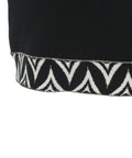 Cropped top con motivo jacquard #nero