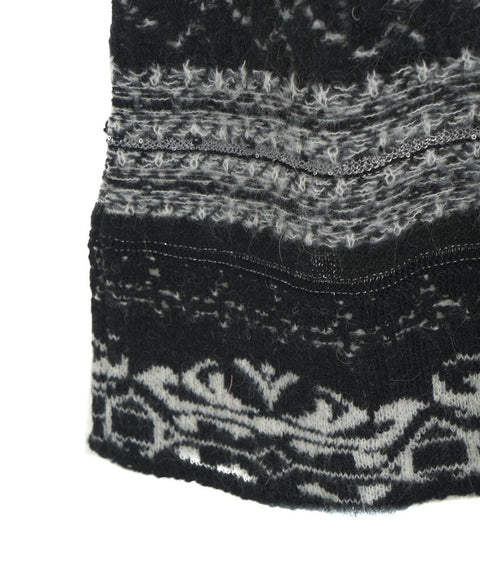 Abito in maglia jacquard con dolcevita #nero