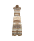 Abito in maglia jacquard con dolcevita #beige