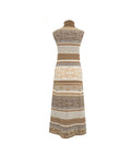 Abito in maglia jacquard con dolcevita #beige