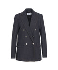 Blazer doppiopetto in denim #blu