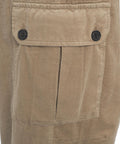 Pantalone cargo "Roxy" in velluto a coste #beige