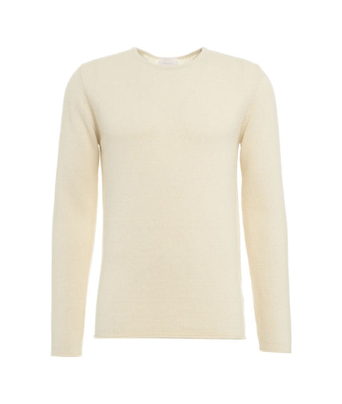 Maglia in upcycled cashmere #bianco