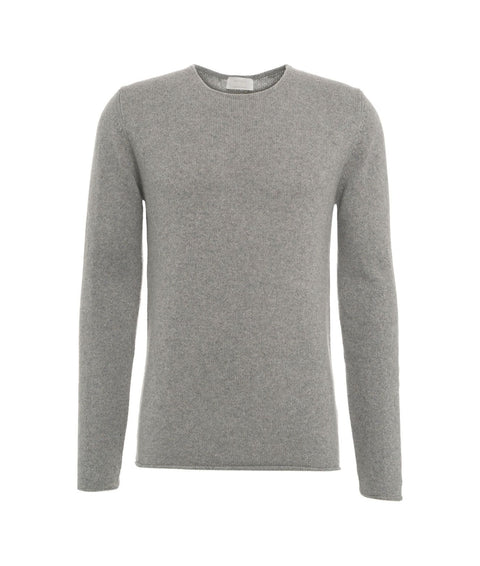 Maglia in upcycled cashmere #grigio