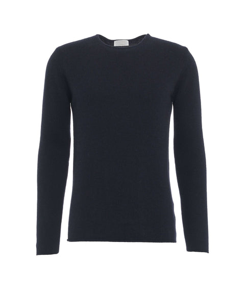 Maglia in upcycled cashmere #blu