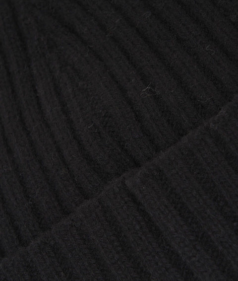 Berretto a maglia in cashmere #nero