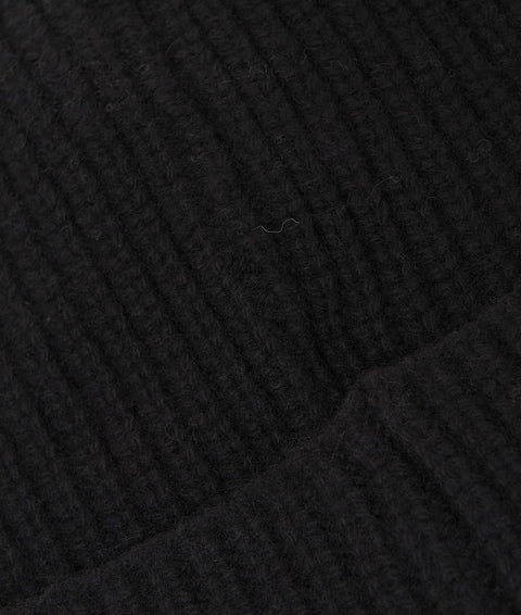 Berretto a maglia in cashmere #nero