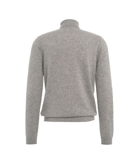 Maglia dolcevita in cashmere #grigio