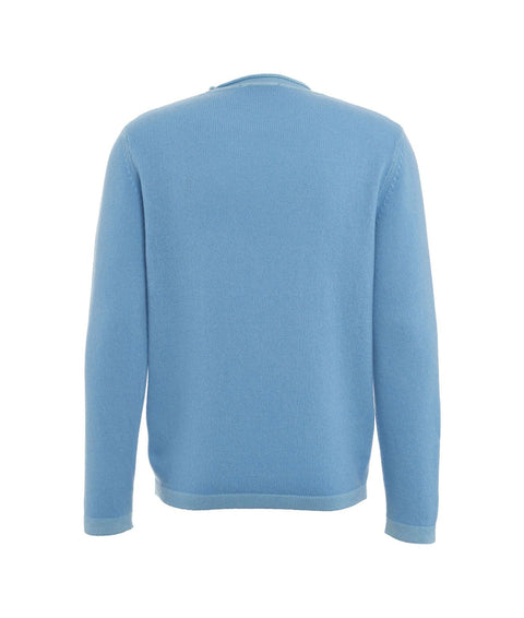 Maglione in merino e cashmere #blu