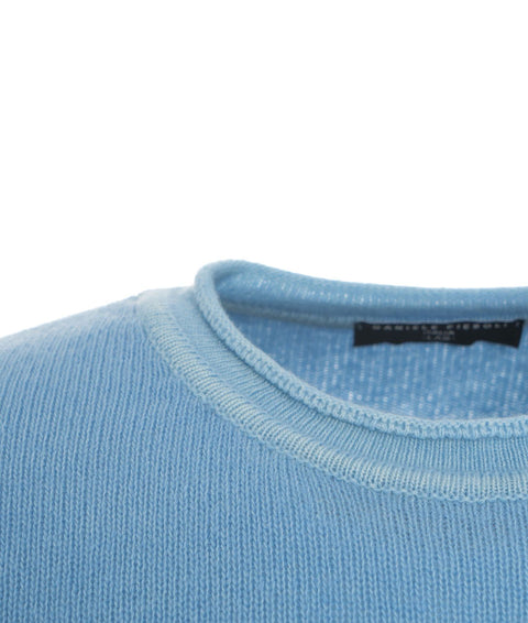 Maglione in merino e cashmere #blu